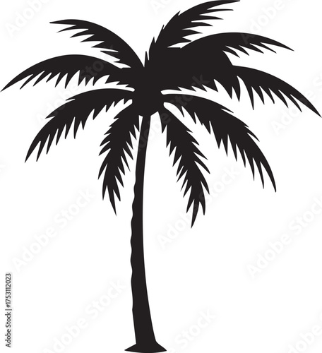 Coconut tree vector art illustration