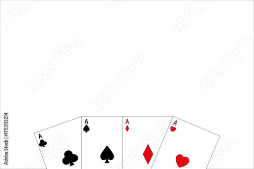 Conceptual poker overlay with the 4 aces