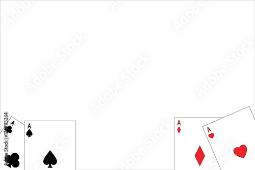 Special background of poker cards, with copy space