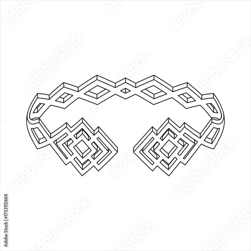 Crown fantasy ornament vector