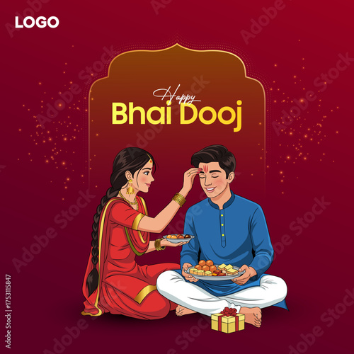 Happy Bhai Dooj Celebration with Brother and Sister