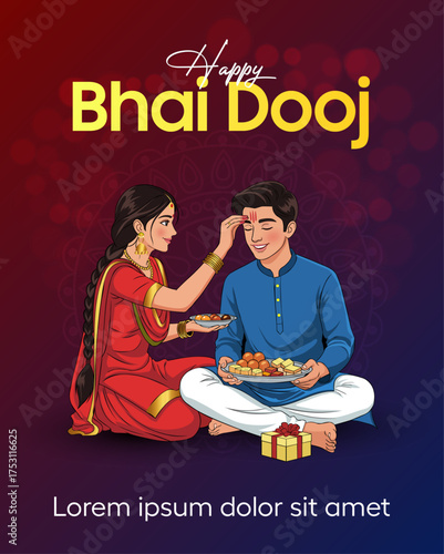 Happy Bhai Dooj Celebration with Brother and Sister