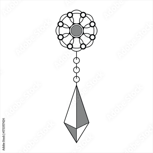 Earring ornament fantasy vector