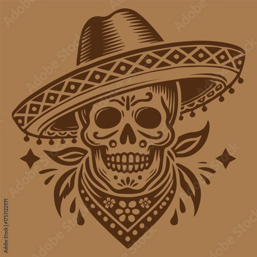 Skull in a Sombrero