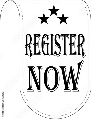 Register Now banner Line art icon. Registration web buttons. Vector buttons for registration in services, blogs, websites. User interface web buttons in flat style for UI, mobile app, web.