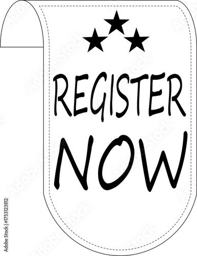 Register Now banner Line art icon. Registration web buttons. Vector buttons for registration in services, blogs, websites. User interface web buttons in flat style for UI, mobile app, web.