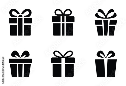 Gift boxes collection festive christmas presents vector