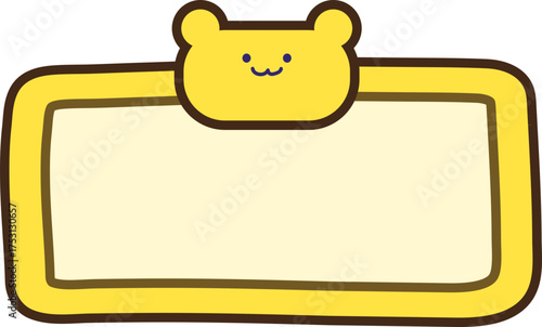 Portuguese style animal mascot label vector for gift tags and feito à mão branding