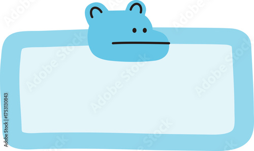 Portuguese style animal mascot label vector for gift tags and feito à mão branding