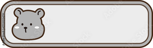 Spanish style animal mascot label vector for gift tags and hecho a mano branding