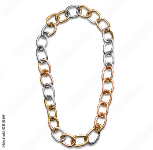 Wallpaper Mural Statement layered chain necklace with oversized links in mixed metals on transparent background transparent background isolated png stock Torontodigital.ca