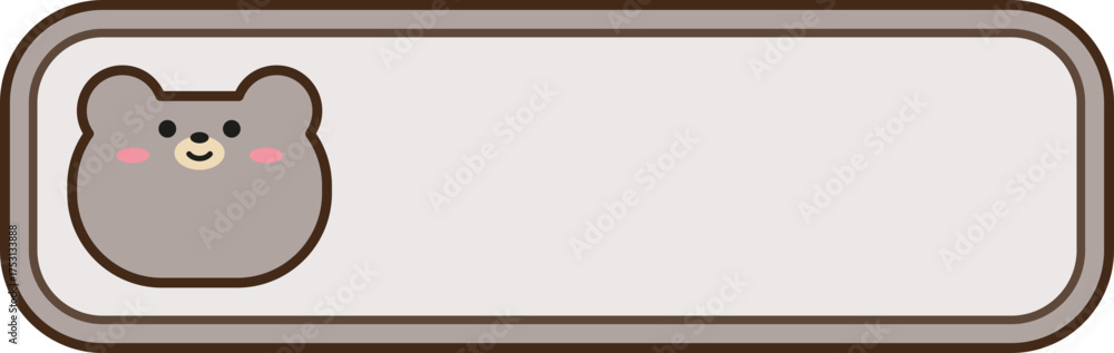 Obraz premium Kawaii animal frame banner vector for Spanish style web design and text box element