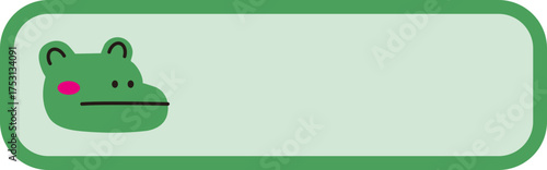 Cute animal name tag label with Spanish text for kids school and stationery design