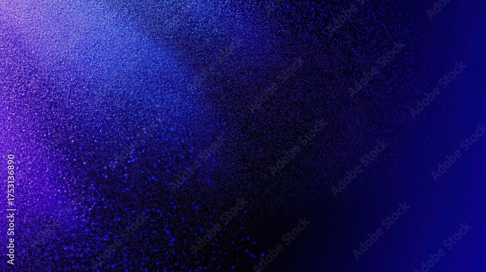 Obraz premium Luxurious deep violet to cobalt blue gradient with glowing grainy noise overlay, elegant dark design background