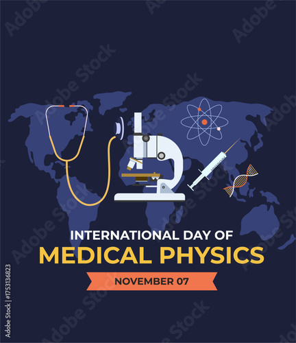 International Day of Medical Physics Flyer illustration
