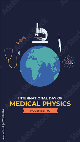 International Day of Medical Physics Flyer illustration