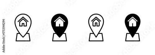 Address icon vector. home location sign and symbol. pinpoint