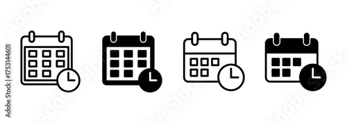 Calendar icon vector. Calender sign and symbol. Schedule icon symbol