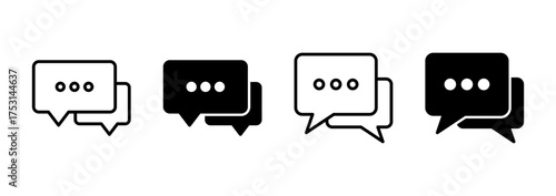 Chat icon vector. speech bubble sign and symbol. comment icon. message