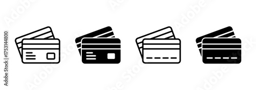 Credit card icon vector. Credit card payment sign and symbol