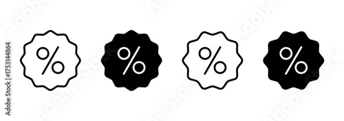 Discount icon vector. Discount tag sign and symbol