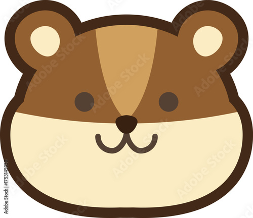 Cute squirrel chipmunk character blank name tag frame, kawaii forest animal vector for school label or message board