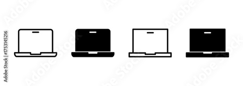 Laptop icon vector. computer sign and symbol