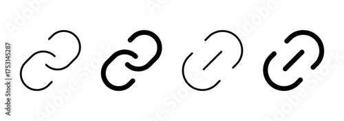 Link icon vector. Hyperlink chain sign and symbol