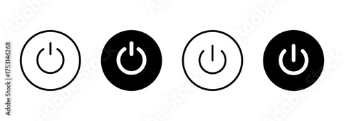 Power icon vector. Power Switch sign and symbol. Electric power