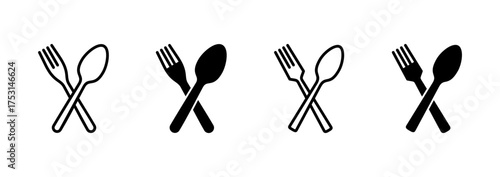 spoon and fork icon vector. spoon, fork and knife icon vector. restaurant sign and symbol