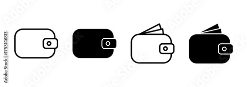 Wallet icon vector. wallet sign and symbol