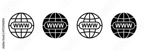 Web icon vector. go to web sign and symbol. web click icon. Global search icon