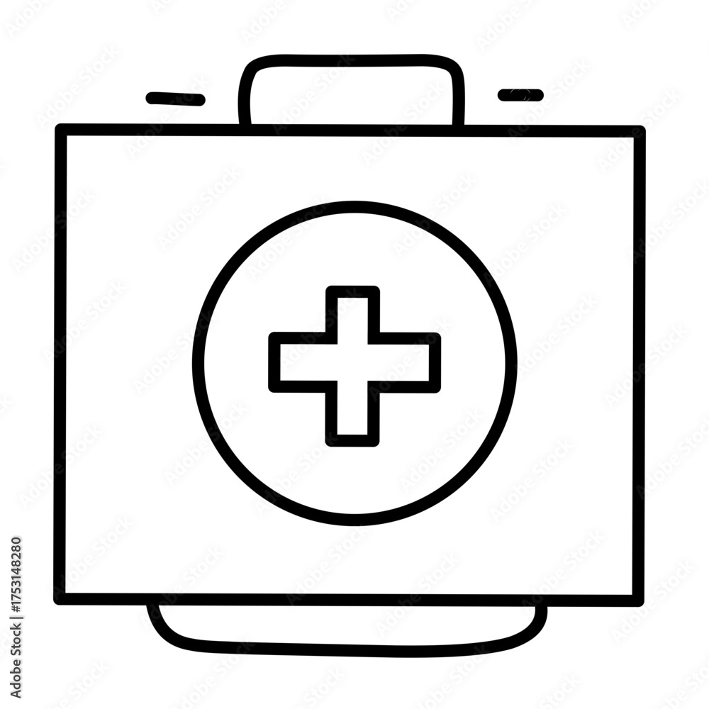 Obraz premium sos emergency vector line