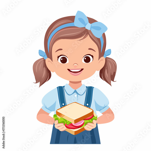 Kind mit einem Sandwich