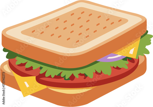 Minimal sandwich vector illustration