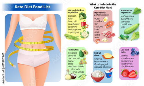 Infographic What to Include in the Keto Diet Plan.