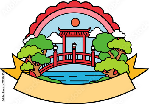 logotype of a torii gate