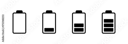 Battery icon vector illustration. battery charging sign and symbol. battery charge level
