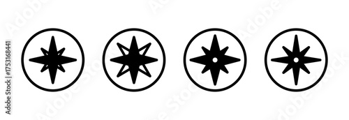 Compass icon vector illustration. arrow compass icon sign and symbol