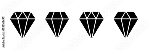 Diamond icon vector illustration. diamond gems sign and symbol