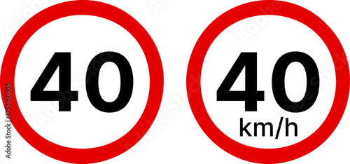 40 kmh highway speed limits. Road speed limit signs. 40 km speed limit sign. Ten kilometers per hour speed limit. Free Download 40 kmh highway speed limits. Road speed limit signs. 40 km speed limit sign. Ten kilometers per hour speed limit. - GFXLoad