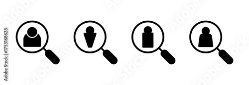 Hiring icon vector illustration. Search job vacancy sign and symbol. Human resources concept. Recruitment