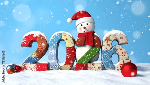 Photograph of a festive holiday scene featuring a whimsical 