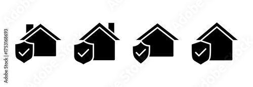 home insurance icon vector illustration. home protection sign and symbol