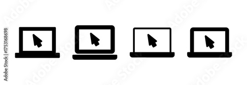 Laptop icon vector illustration. computer sign and symbol