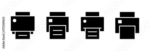 Print icon vector illustration. printer sign and symbol