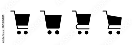 Shopping icon vector illustration. Shopping cart sign and symbol. Trolley icon