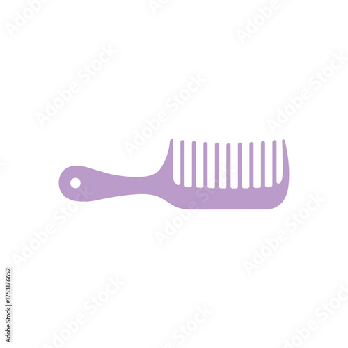 Pink purple comb hair brush isolated template