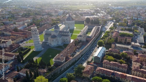 Soak in the stunning views of Pisa’s iconic architectural wonders as the sun sets over the Square of Miracles. Marvel at the Leaning Tower, the Cathedral, and the Baptistery.