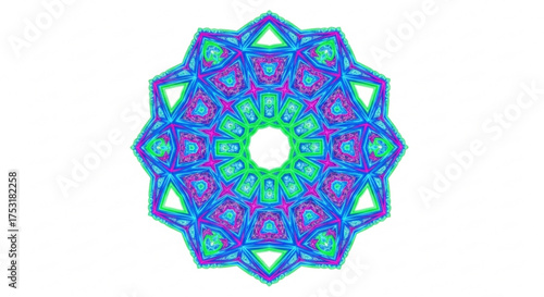 Colorful abstract mandala design vector art for meditation and spiritual practices with intricate details